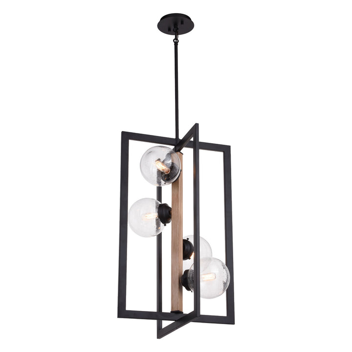 Vaxcel Bridgeview P0339 Pendant Light - Oil Rubbed Bronze and Light Walnut