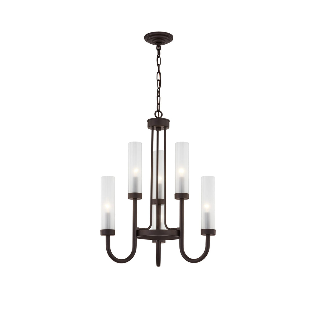 Justice Designs Anchor FSN-4343-CLFR-DBRZ Chandelier Light - Dark Bronze