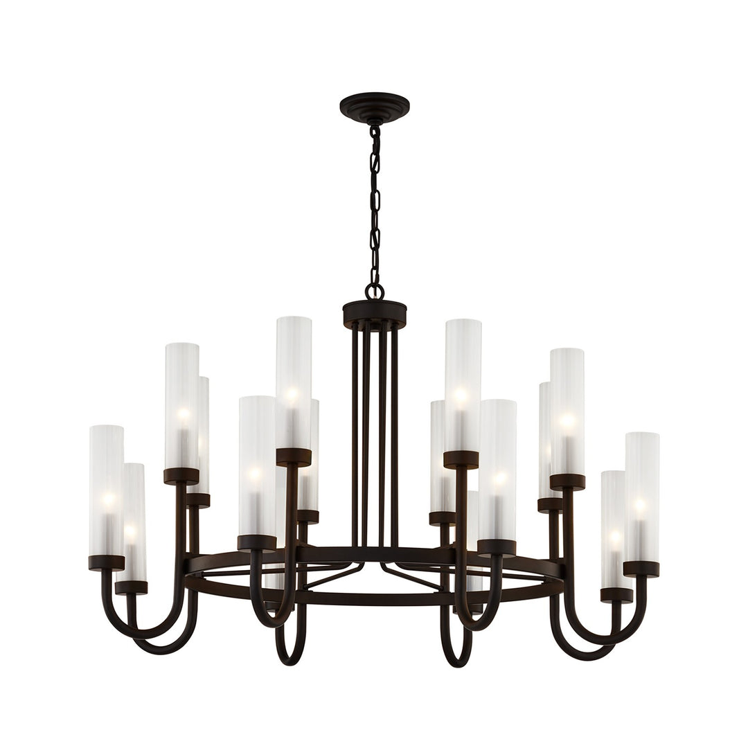 Justice Designs Anchor FSN-4345-CLFR-DBRZ Chandelier Light - Dark Bronze