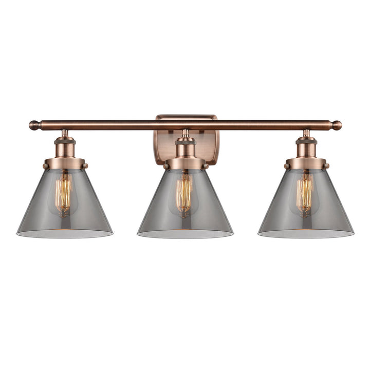 Innovations Ballston Urban 916-3W-AC-G43-LED Bath Vanity Light 28 in. wide - Antique Copper