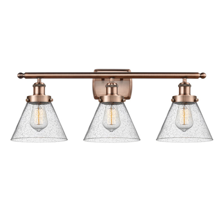 Innovations Ballston Urban 916-3W-AC-G44-LED Bath Vanity Light 28 in. wide - Antique Copper