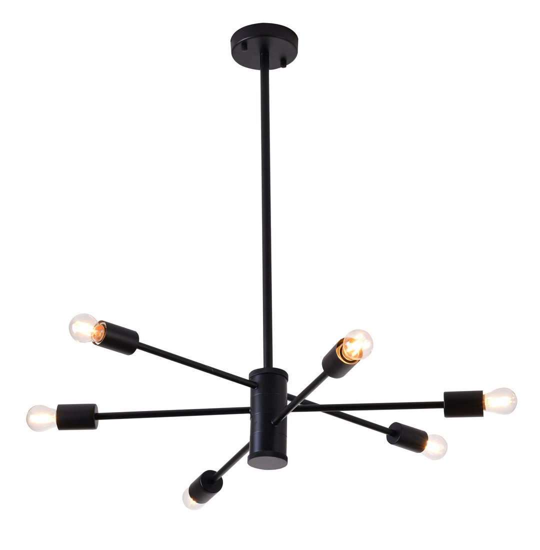 Bethel International DU77C27BLK Chandelier Light - Matte Black
