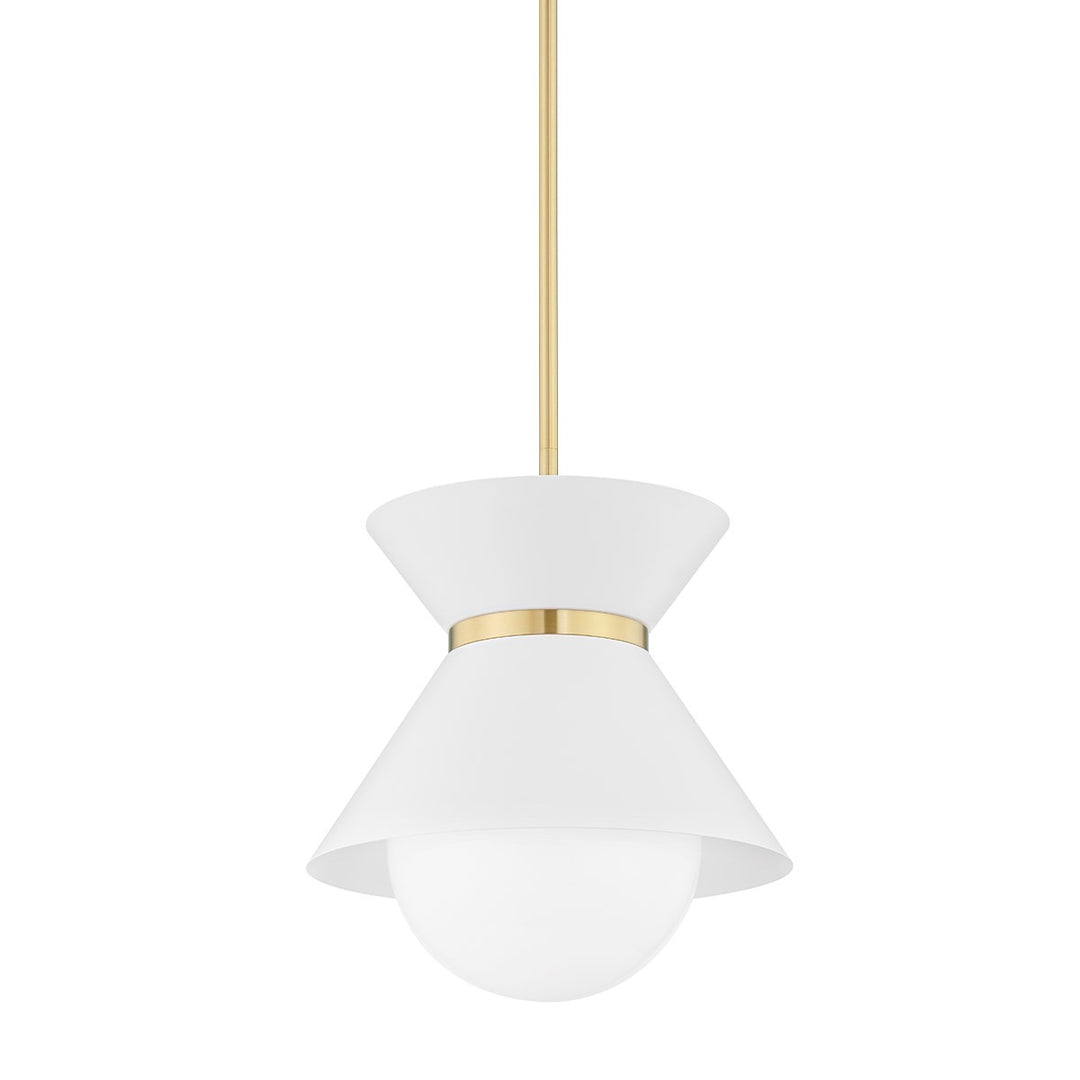 Troy Scout F8615-SWH/PBR Pendant Light - Soft White/Patina Brass