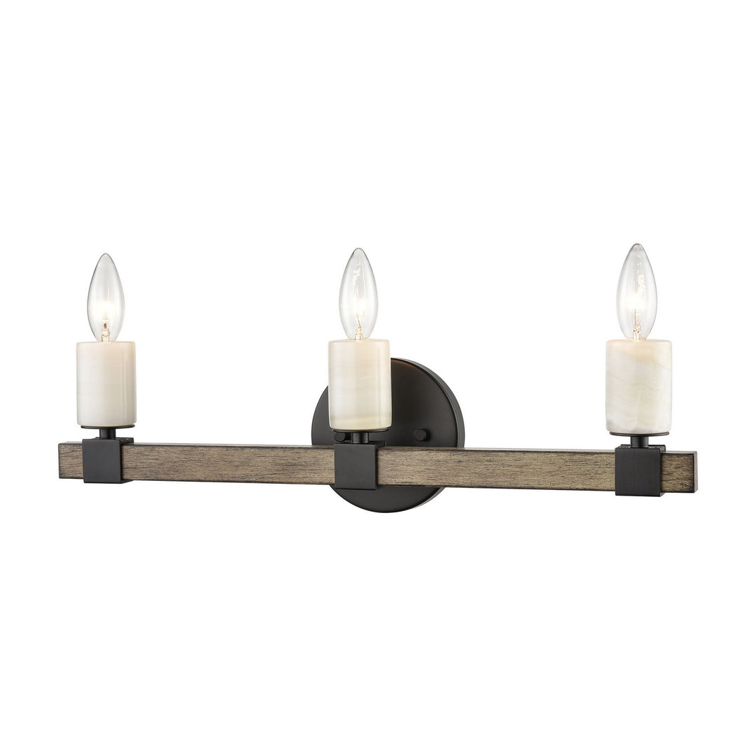 Elk Stone Manor 15468/3 Bath Vanity Light 21 in. wide - Matte Black