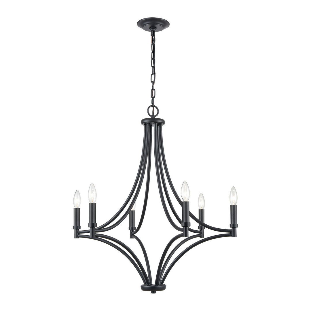 Elk Spanish Villa 33436/6 Chandelier Light - Charcoal