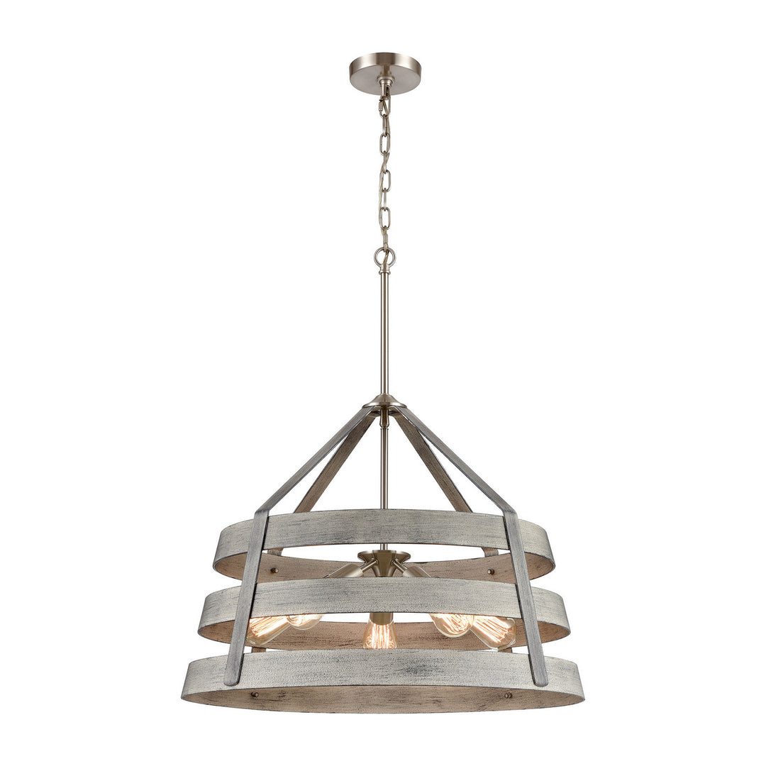 Elk Brigantine 33458/5 Chandelier Light - Weathered Driftwood