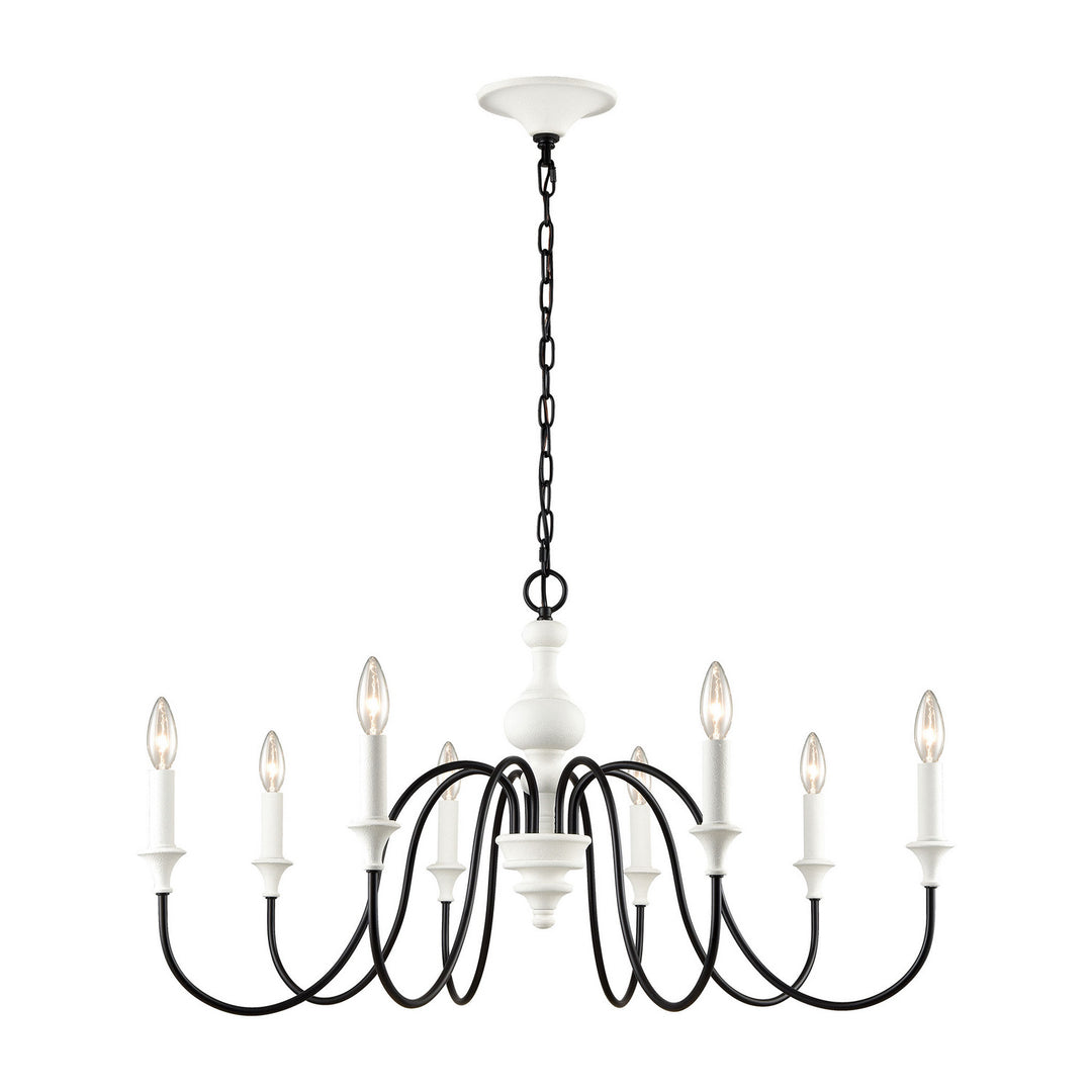 Elk Val de Loire 33468/8 Chandelier Light - White