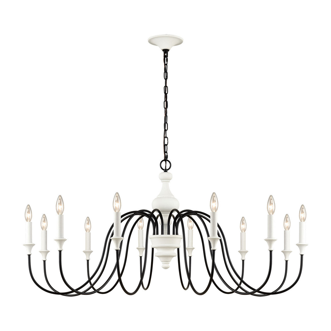 Elk Val de Loire 33469/12 Chandelier Light - White