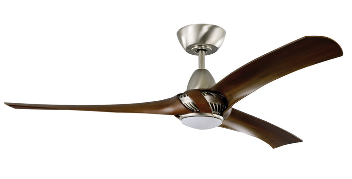 Craftmade Genesis GEN52BNKWAL3 Ceiling Fan 52 - Brushed Polished Nickel/Walnut, Walnut/Walnut/