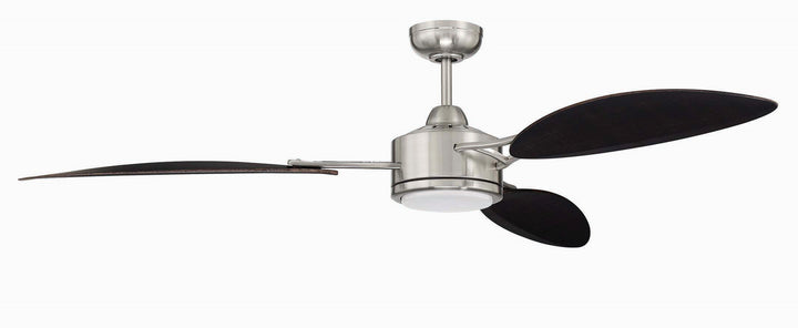 Craftmade Journey JOU64BNK3 Ceiling Fan 64 - Brushed Polished Nickel, Black Walnut/Black Walnut/