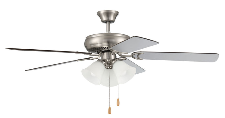 Craftmade Lighting DCF52BNK5C3W  Decorator's Choice 3 Light Kit Fan Brushed Polished Nickel