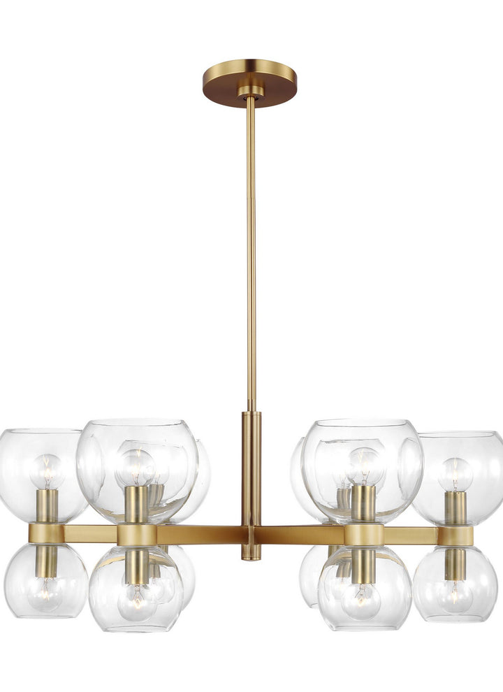 Visual Comfort Studio Londyn KSC10212BBSCG Chandelier Light - Burnished Brass with Clear Glass