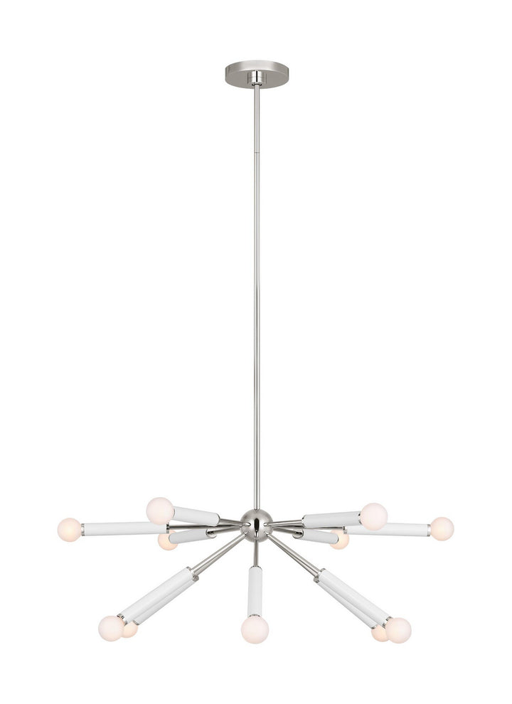 Visual Comfort Studio Monroe KSC10612PNGW Chandelier Light - Polished Nickel