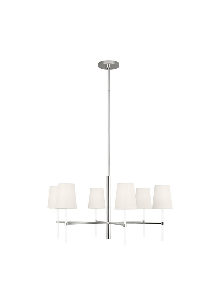 Visual Comfort Studio Monroe KSC1086PNGW Chandelier Light - Polished Nickel