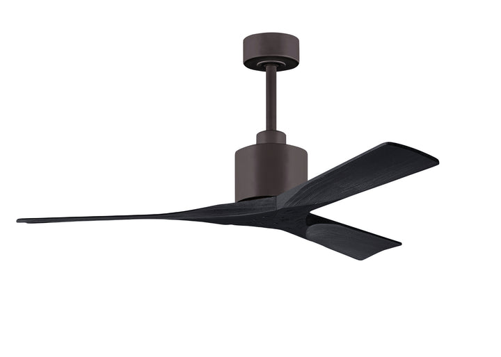 Matthews Fan Company Nan NK-TB-BK-52 Ceiling Fan - Textured Bronze, Matte Black/