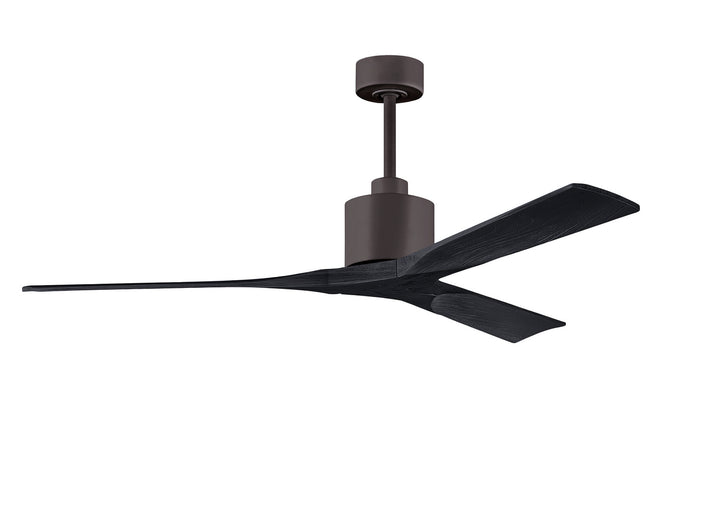 Matthews Fan Company Nan NK-TB-BK-60 Ceiling Fan - Textured Bronze, Matte Black/