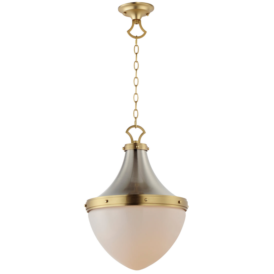Maxim Conrad 10386WTSNSBR Pendant Light - Satin Nickel / Satin Brass