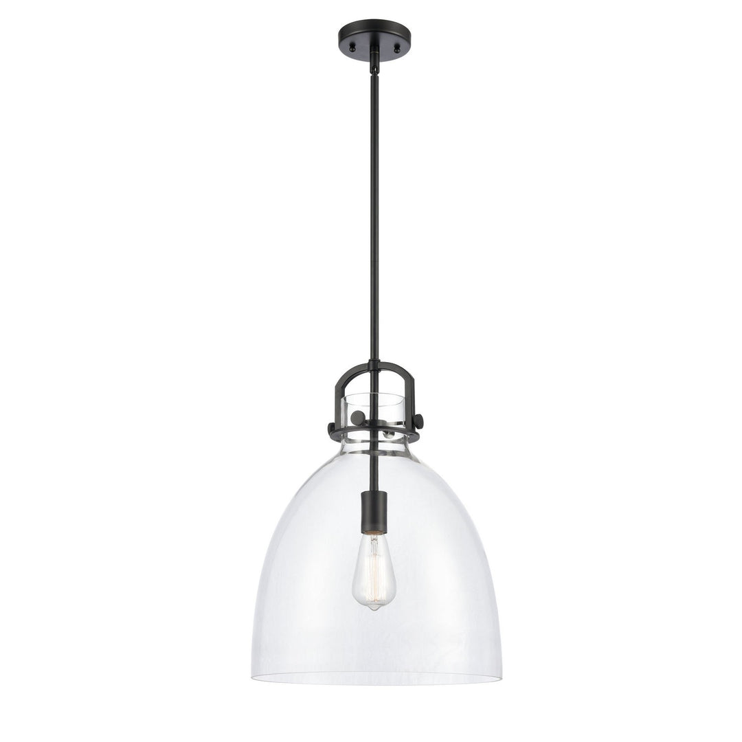 Innovations Newton 412-1S-BK-14CL-LED Pendant Light - Matte Black
