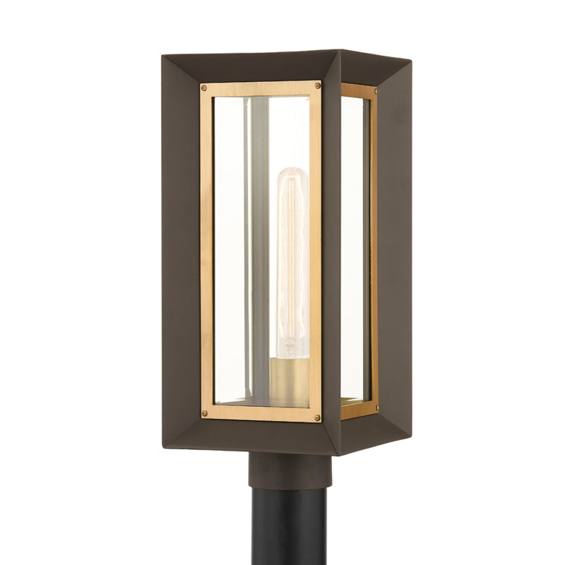 Troy Lighting P4055-TBZ/PBR Modern Lowry Outdoor Textured Bronze/Patina Brass