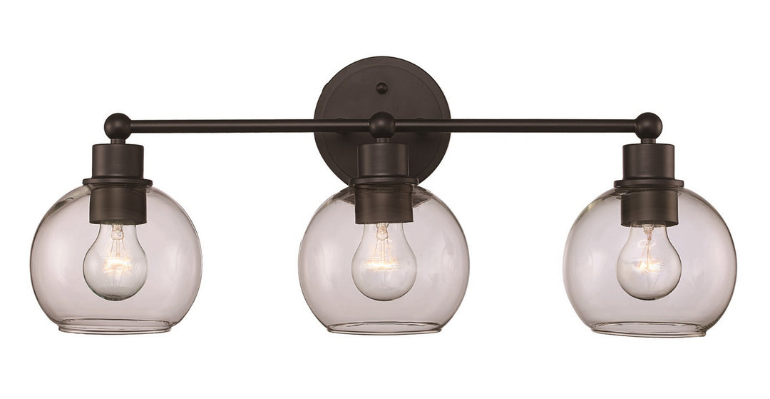 Trans Globe Imports 22223 BK Bath Vanity Light 24 in. wide - Black