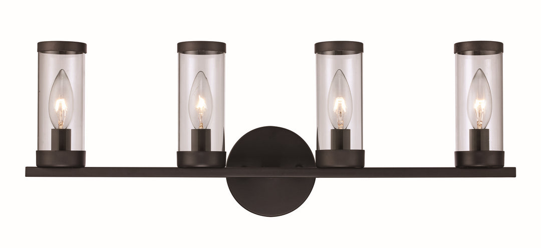 Trans Globe Imports 71714 BK Bath Vanity Light 25 in. wide - Black