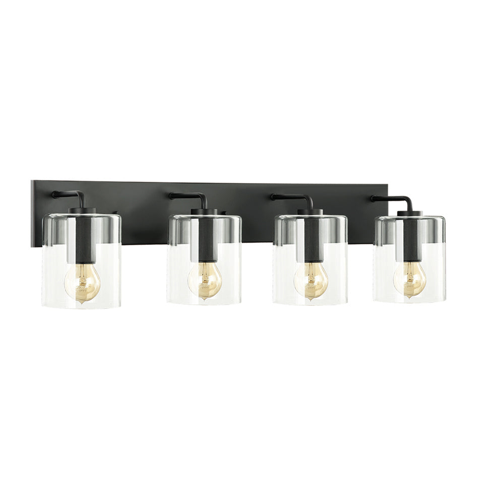 Maxilite Tambour MX 6098-4-0107 Bath Vanity Light 32 in. wide - Black