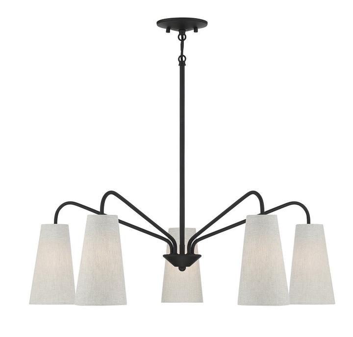 Savoy House Edgewood 1-1786-5-89 Chandelier Light - Matte Black