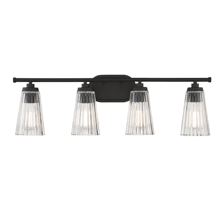 Savoy House Chantilly 8-1745-4-BK Bath Vanity Light 31 in. wide - Matte Black