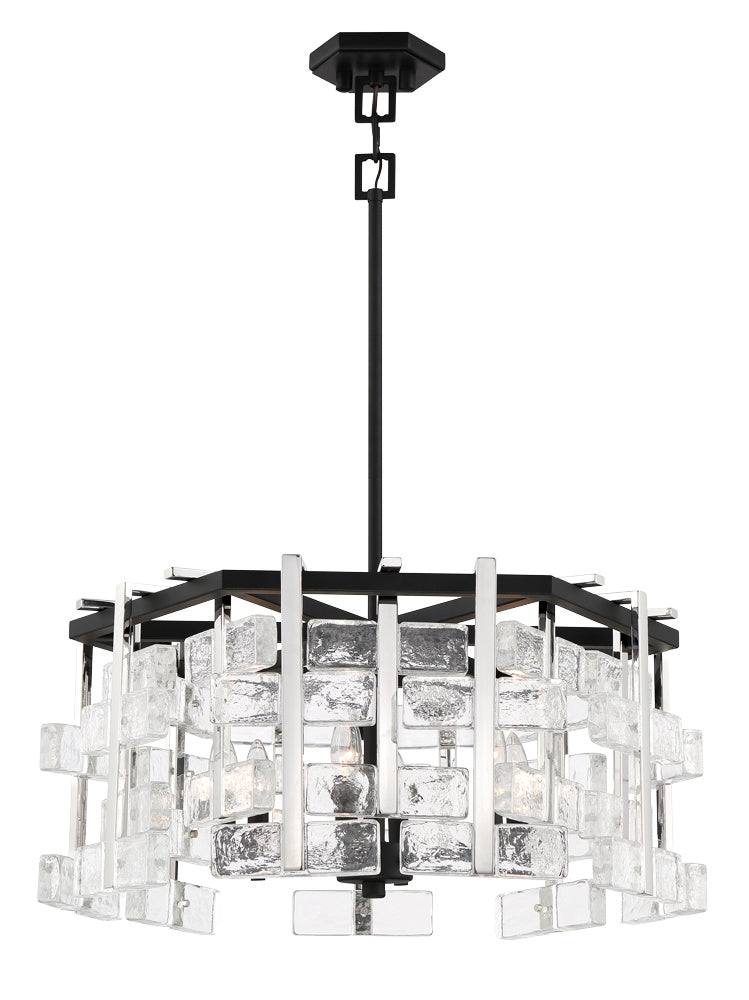 Metropolitan Painesdale N7545-729 Chandelier Light - Sand Coal And Polished Nickel