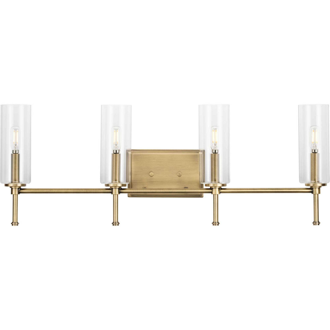 Progress Elara P300359-163 Bath Vanity Light 32 in. wide - Vintage Brass