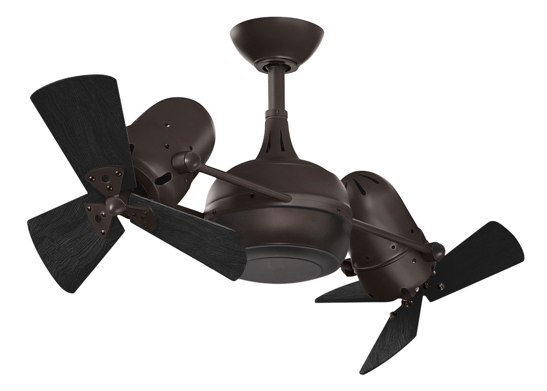 Matthews Fan Company Dagny DG-TB-WDBK Ceiling Fan 16 - Textured Bronze, Matte Black/
