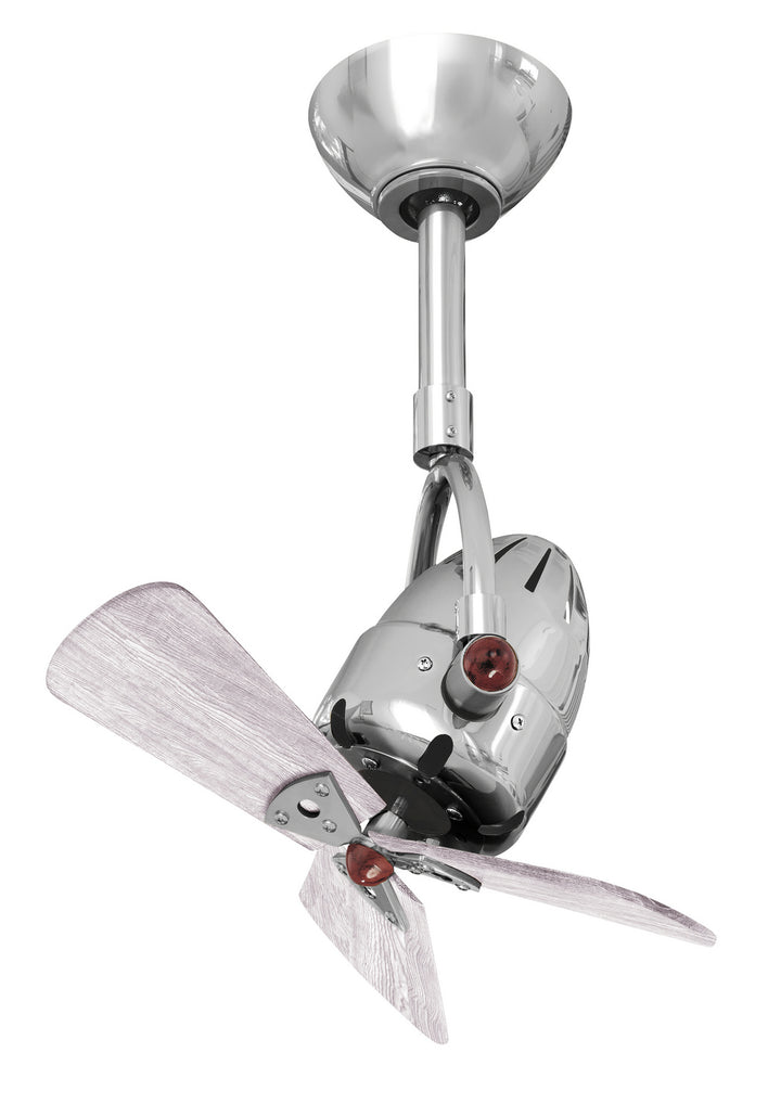 Matthews Fan Company Diane DI-CR-WDBW Ceiling Fan 16 - Polished Chrome, Barnwood Tone/