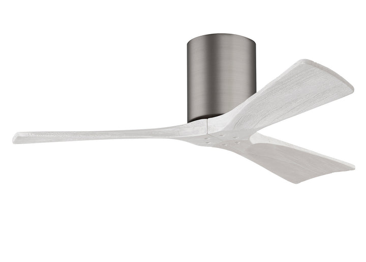 Matthews Fan Company Irene IR3H-BP-MWH-42 Ceiling Fan - Brushed Pewter, Matte White/