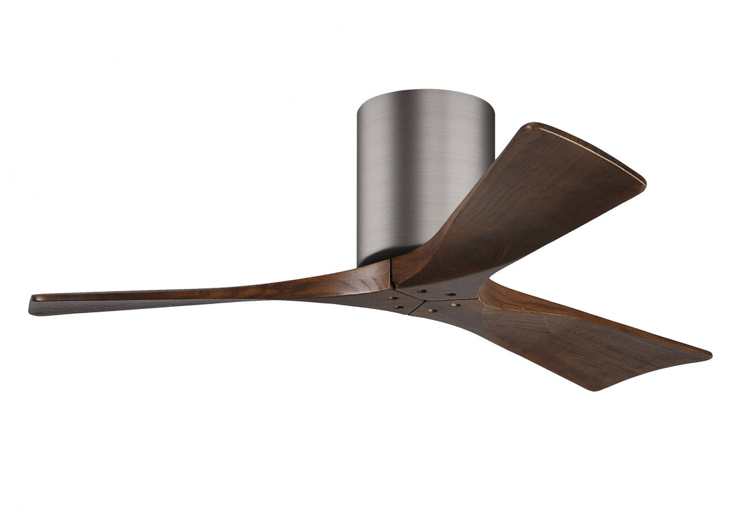 Matthews Fan Company Irene IR3H-BP-WA-42 Ceiling Fan - Brushed Pewter, Walnut/