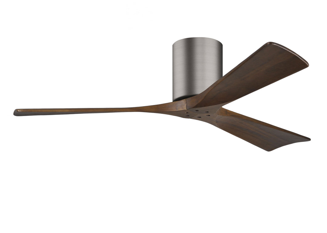 Matthews Fan Company Irene IR3H-BP-WA-52 Ceiling Fan - Brushed Pewter, Walnut/