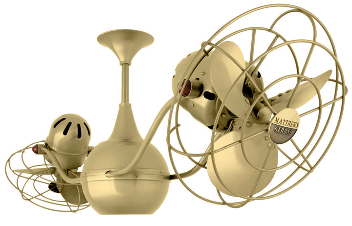 Matthews Fan Company Vent-Bettina VB-BRBR-MTL Ceiling Fan 13 - Brushed Brass, Brushed Brass/