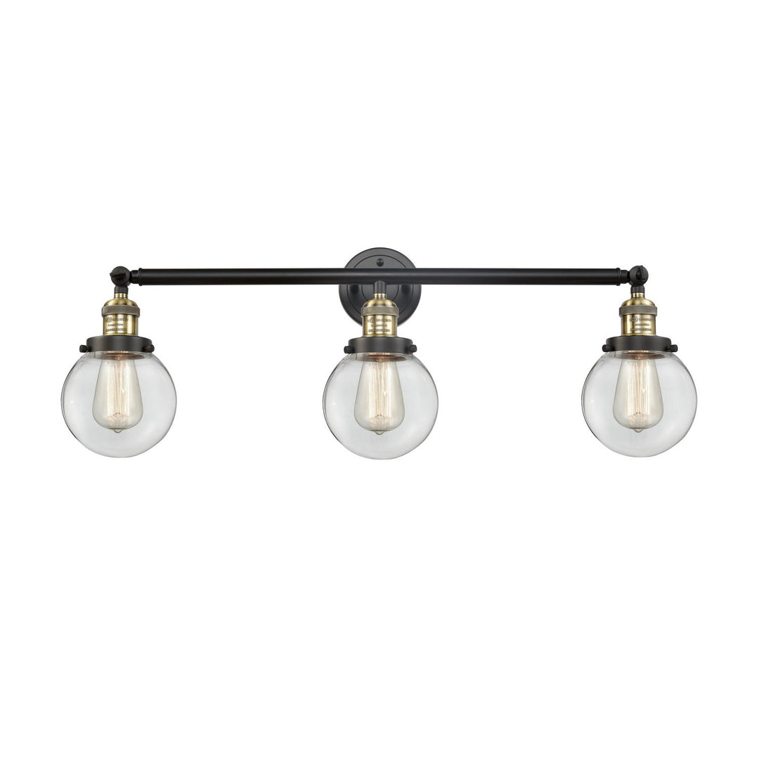 Innovations Franklin Restoration 205-BAB-G202-6 Bath Vanity Light 30 in. wide - Black Antique Brass