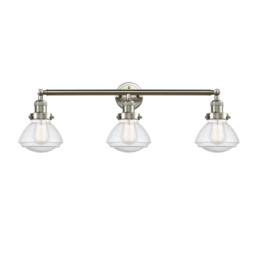 Innovations Franklin Restoration 205-SN-G324 Bath Vanity Light 31 in. wide - Brushed Satin Nickel