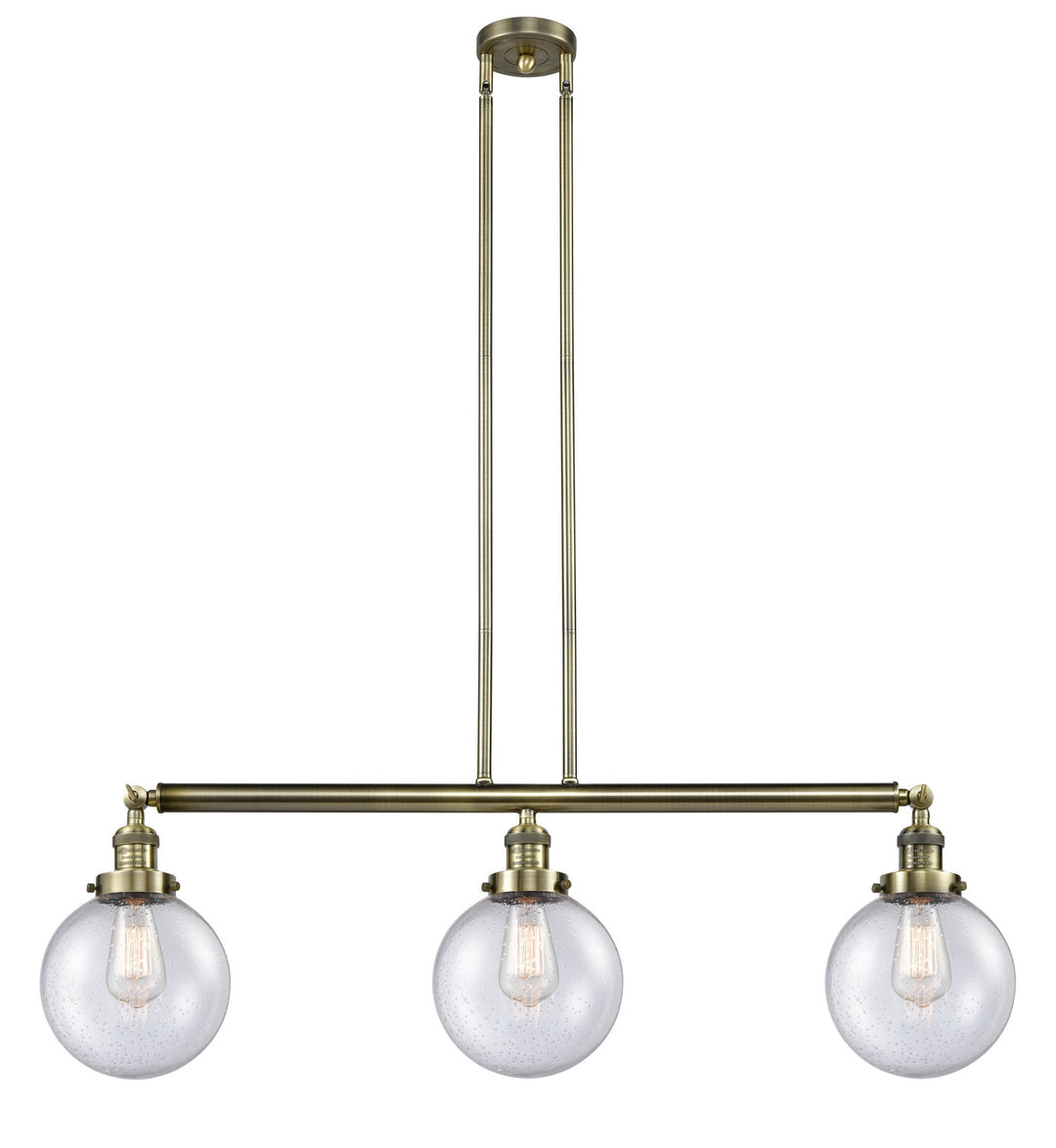 Innovations Franklin Restoration 213-AB-G204-8 Pendant Light - Antique Brass