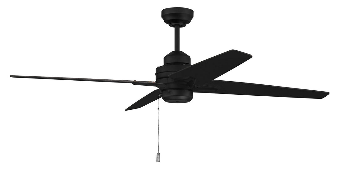 Craftmade Maddie MDE52FB4 Ceiling Fan 52 - Flat Black, Flat Black/Greywood/