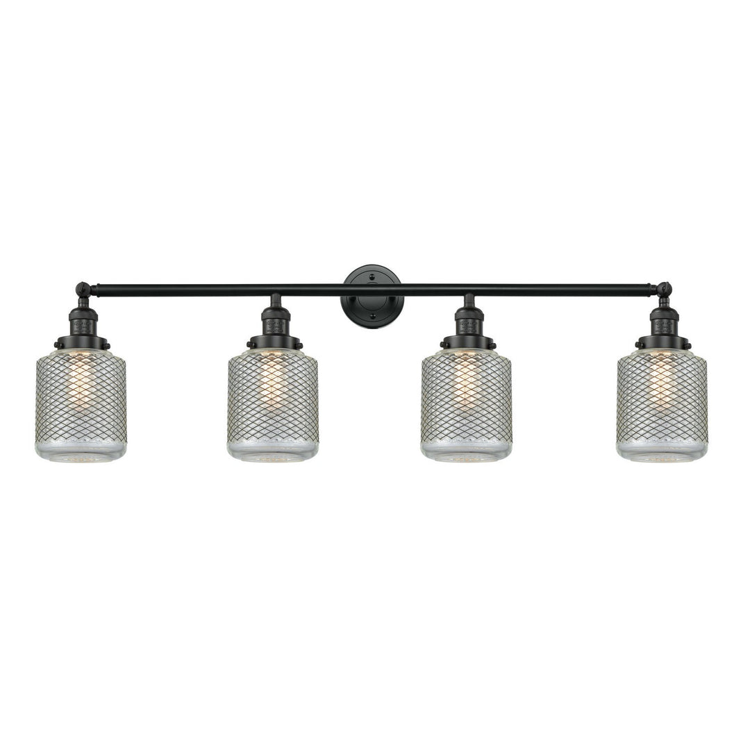 Innovations Franklin Restoration 215-BK-G262-LED Bath Vanity Light 44 in. wide - Matte Black