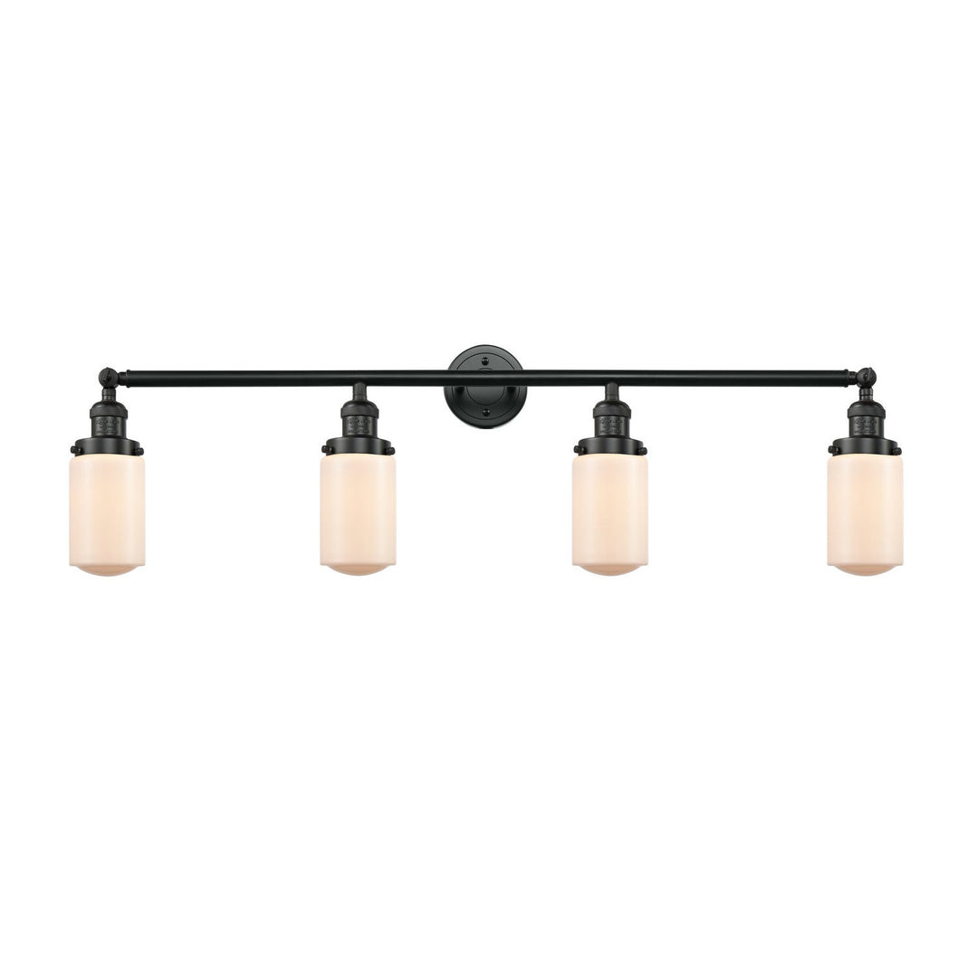 Innovations Franklin Restoration 215-BK-G311-LED Bath Vanity Light 43 in. wide - Matte Black