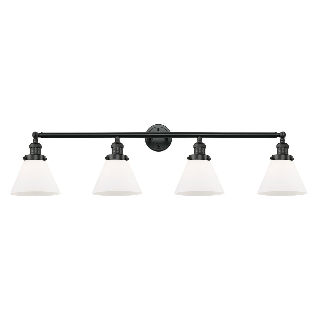 Innovations Franklin Restoration 215-BK-G41-LED Bath Vanity Light 44 in. wide - Matte Black