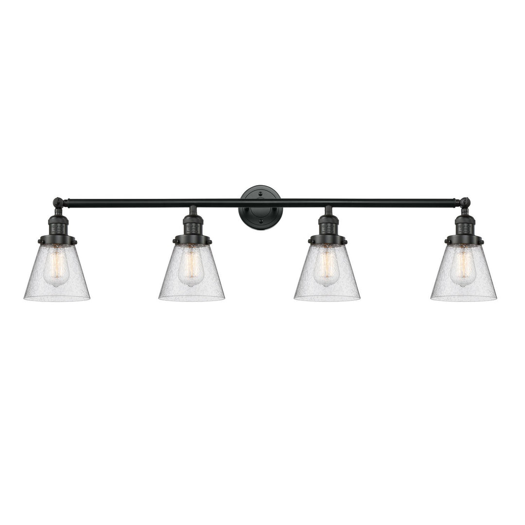 Innovations Franklin Restoration 215-BK-G64 Bath Vanity Light 43 in. wide - Matte Black