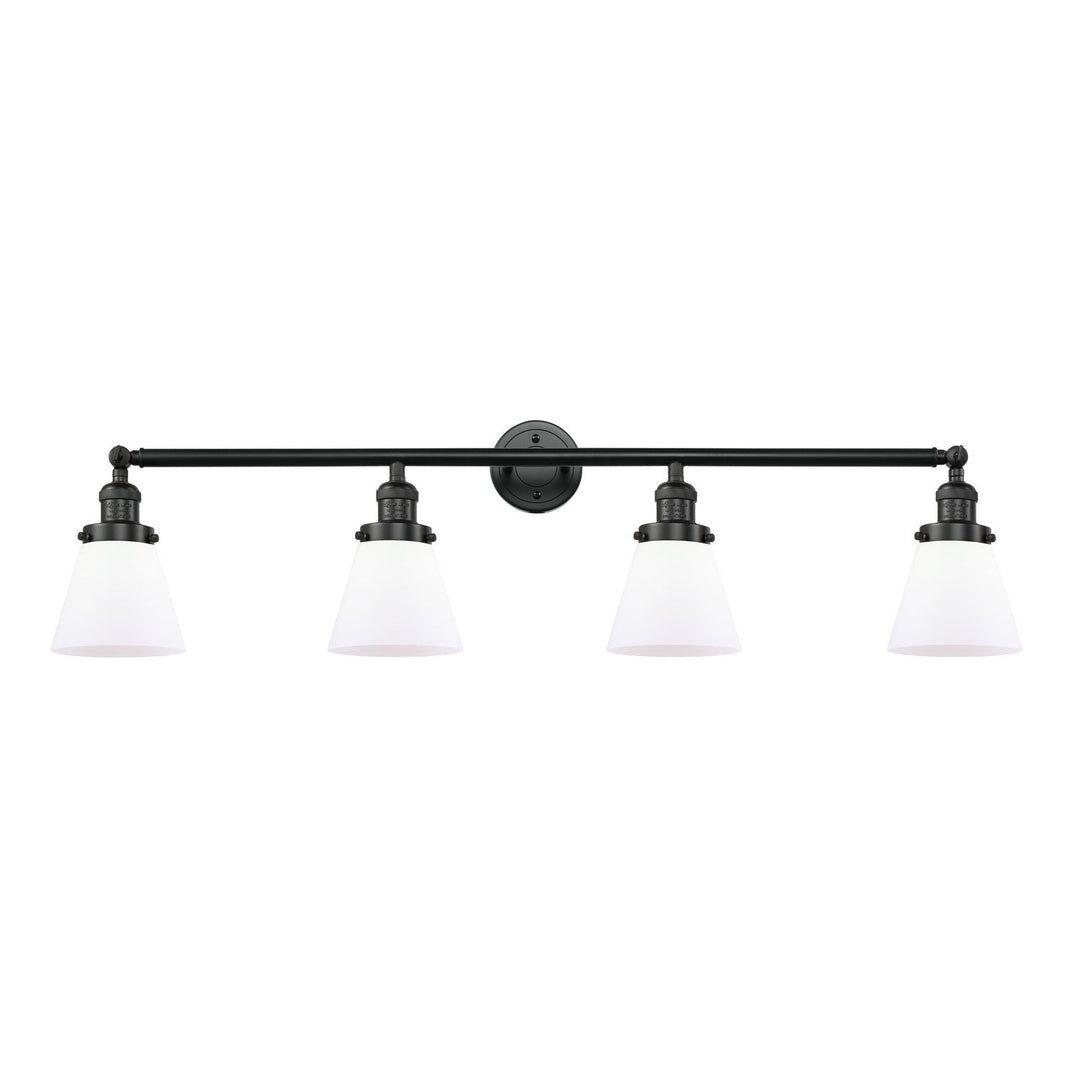 Innovations Franklin Restoration 215-BK-G61-LED Bath Vanity Light 43 in. wide - Matte Black