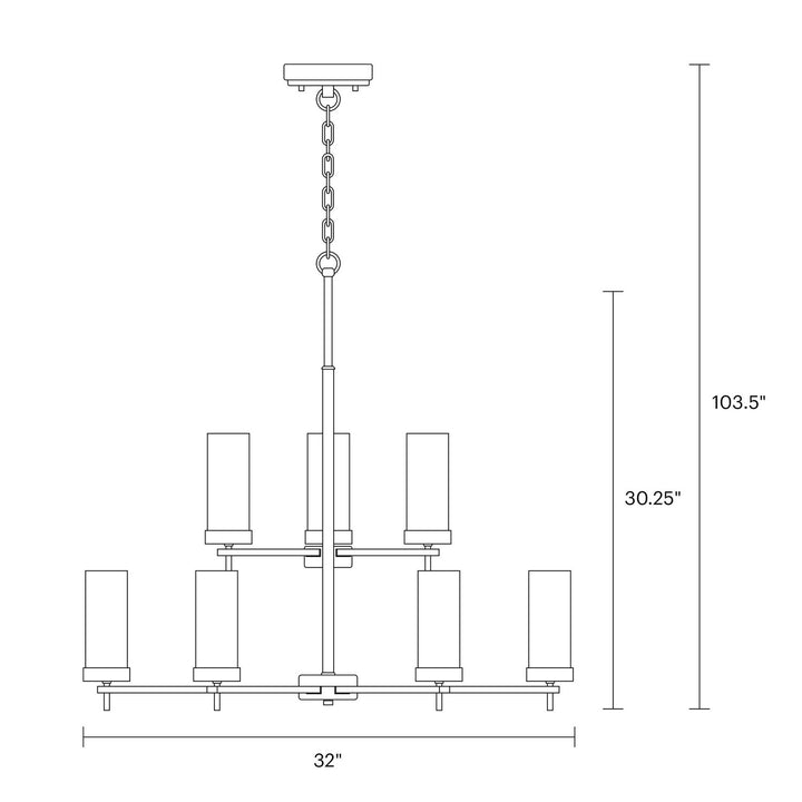 Visual Comfort Studio Zire 3190309-848 Chandelier Light - Satin Brass