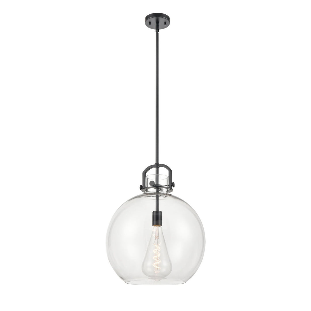 Innovations Newton 410-1S-BK-16CL Pendant Light - Matte Black