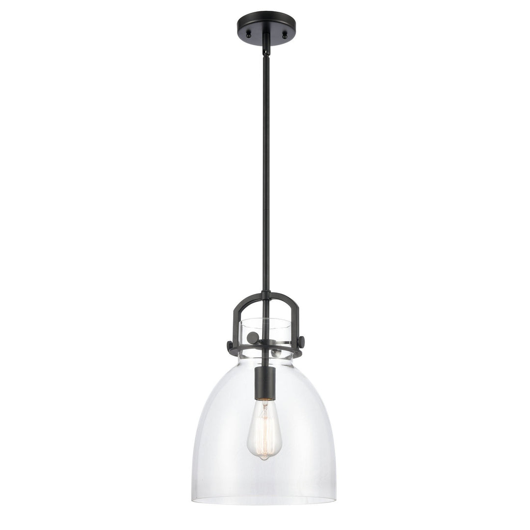 Innovations Newton 412-1S-BK-10CL-LED Pendant Light - Matte Black