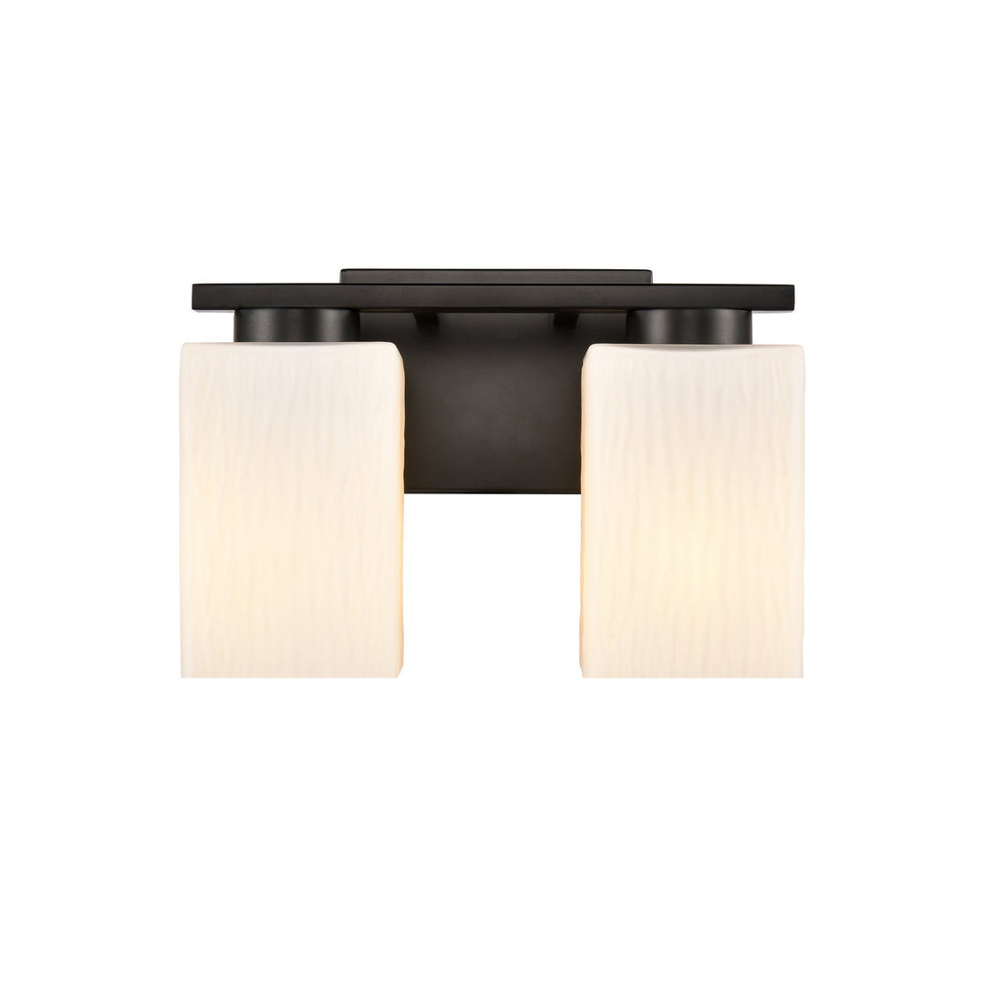 Innovations 419-2W-BK-G4191-LED Bath Vanity Light 12 in. wide - Matte Black