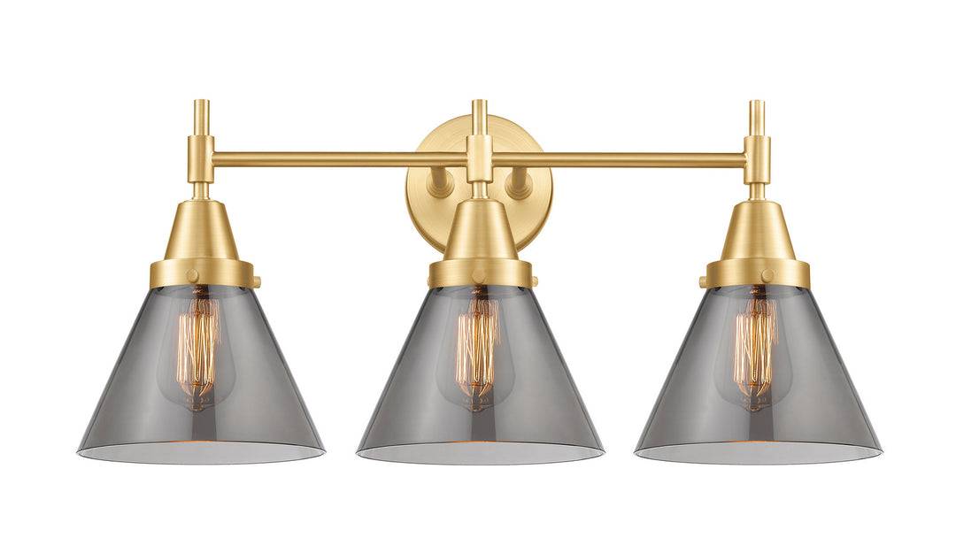 Innovations Caden 447-3W-SG-G43 Bath Vanity Light 26 in. wide - Satin Gold